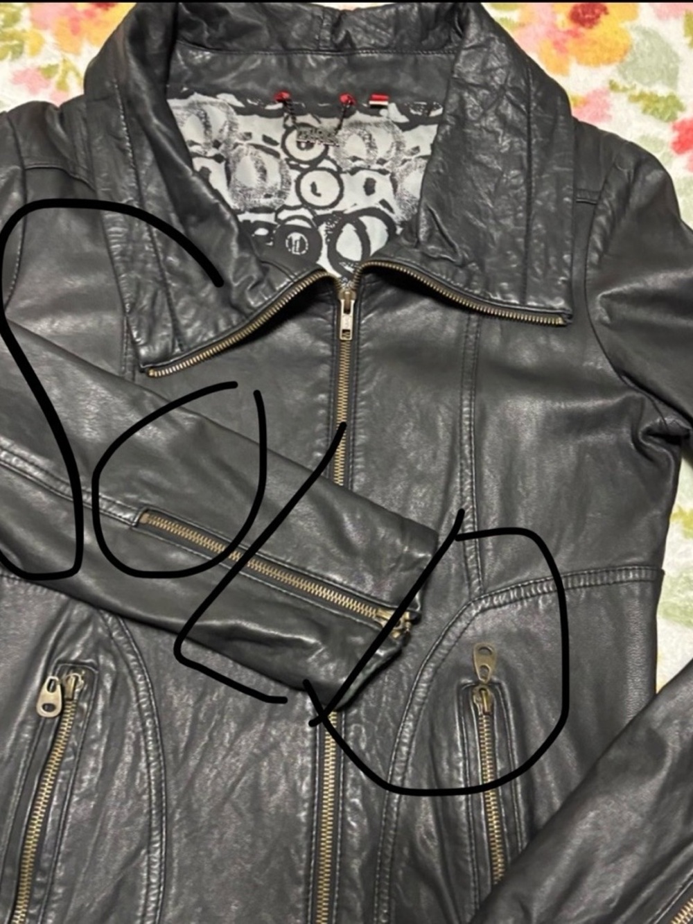 Women's Black Leather Asymmetrical Zip Jacket